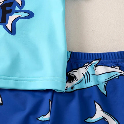 Baby Boy 2pc Blue Shark Animal Swimwear Set