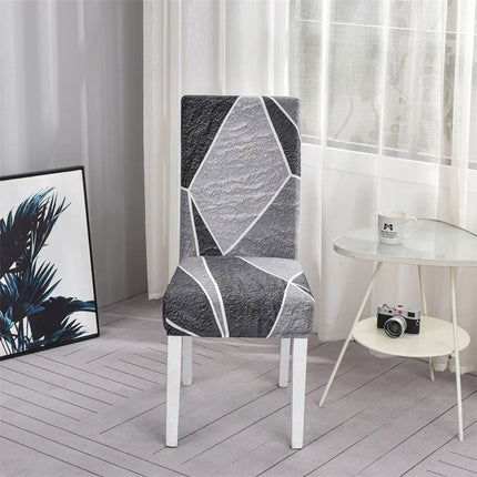 Geometric Elastic Dining Chair Cover Slipcover