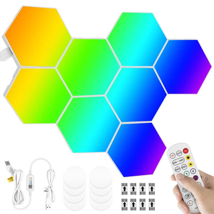 RGBIC LED Smart App Remote Hexagonal DIY Night Lights