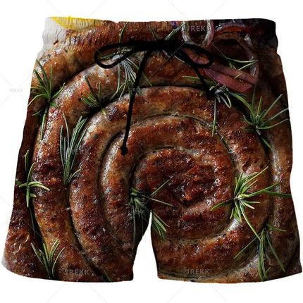 Men Gourmet Food 3D Graphic Boardshorts