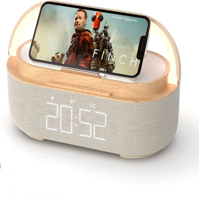 Wireless Fast-Charging Speaker Charging Station Alarm Clock