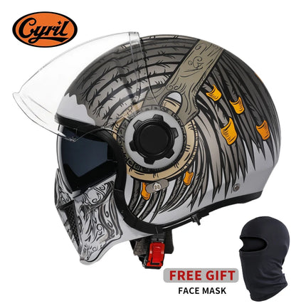 Black Feather Full Face DOT ECE APPROVED Motorcycle Helmet