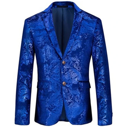 Men Business Casual Floral Party Blazer