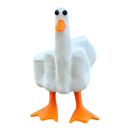 Funny Duck Middle Finger Resin Garden Figurine