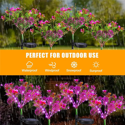 Solar LED Outdoor Garden Phalaenopsis Flower Light