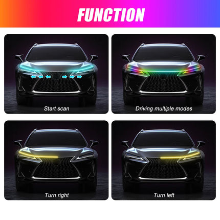 RGB LED Auto Hood Atmosphere Light