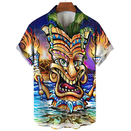 Men Ghost Retro 3D Hawaiian Shirts