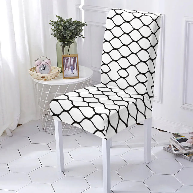 Washable Geometric Style Dining Room Chair Cover