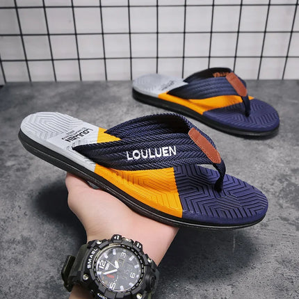 Men Outdoor Beach Multicolor Flip Flops