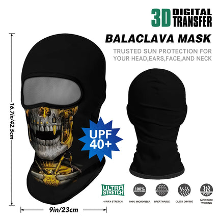 Breathable 3D Skull Balaclava Mask Headgear