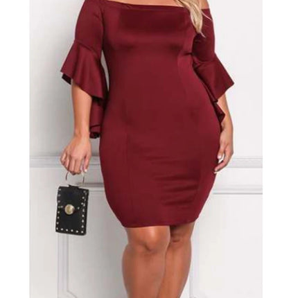 Women Plus Velvet Mini Dress