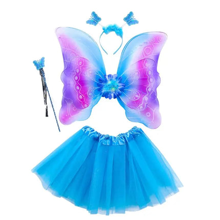 Girl 4pc LED Fairy Butterfly Costume Set