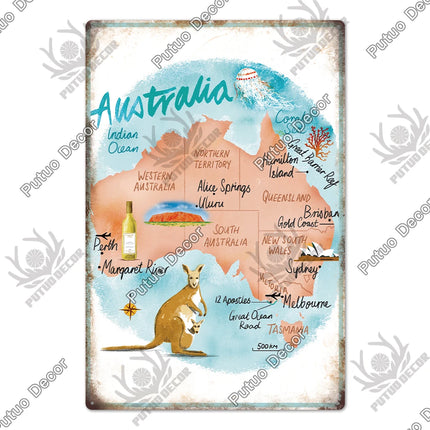 Australian Sign Club Party Living Room Wall Decor