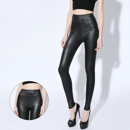 Women Plus Leather Slim Clubwear leggings