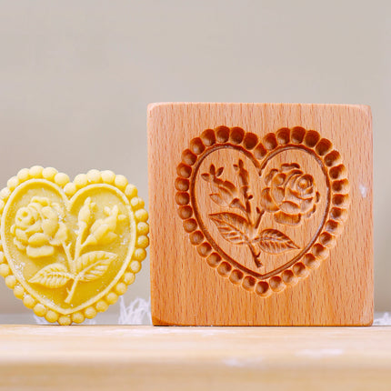 Wood Heart 3D DIY Embossed Cookie Cutter