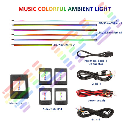 RGB App Control Car Interior Ambient Light