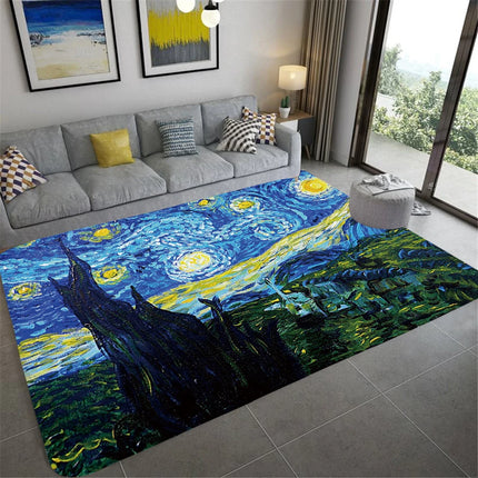 Home Van Gogh Starry Night Living Area Rug.