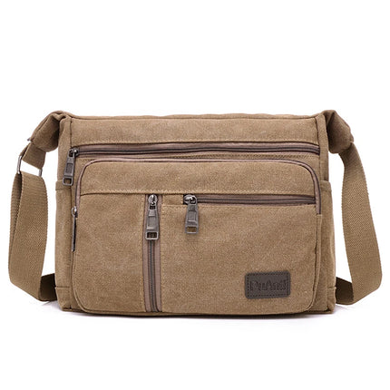 Men Business Casual Khaki Shoulder Crossbody Bags