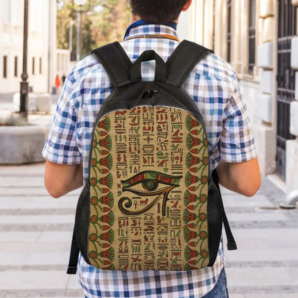 Student Male Female Eye of Horus Egyptian Style 3D Laptop Backpacks