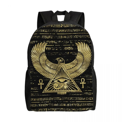 Student Male Female Eye of Horus Egyptian Style 3D Laptop Backpacks