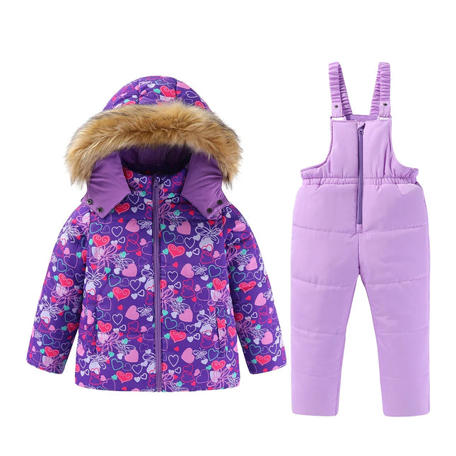 Kids Girl 4-8T Hooded Ski Outerwear Set - Mad Fly Essentials