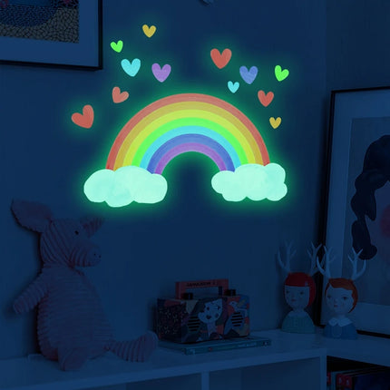 Cartoon Mushroom Luminous 3D Wall Nursery Stickers