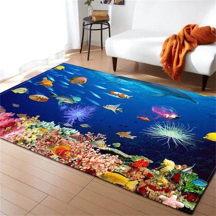 Home 3D Butterfly Animal Anti-Slip Modern Rugs