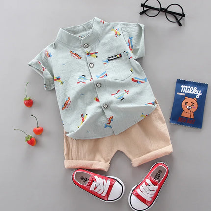 Baby Boy Summer Airplane Space Clothing Sets