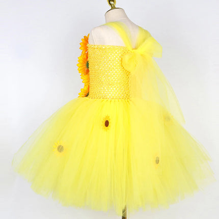 Girl Yellow Sunflower Party Costumes