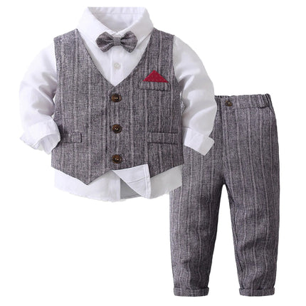 Boy Gentleman Bow Tie 4pc Tuxedo Sets