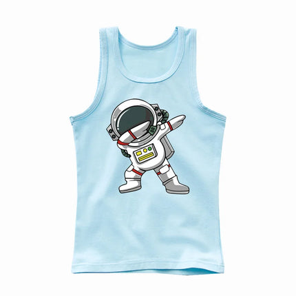 Boys Spaceman Astronaut Cotton Summer Tees