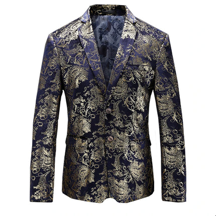 Men Business Casual Floral Party Blazer