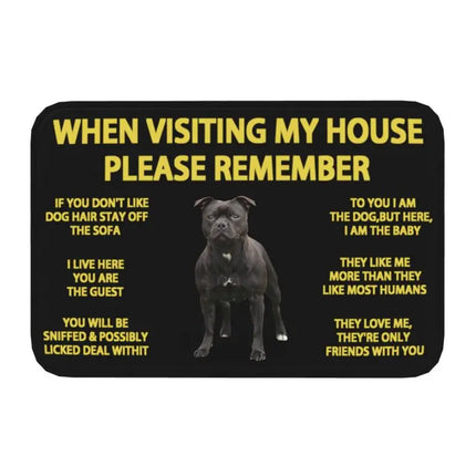 Border Collie Dog Front Floor Entrance Mat