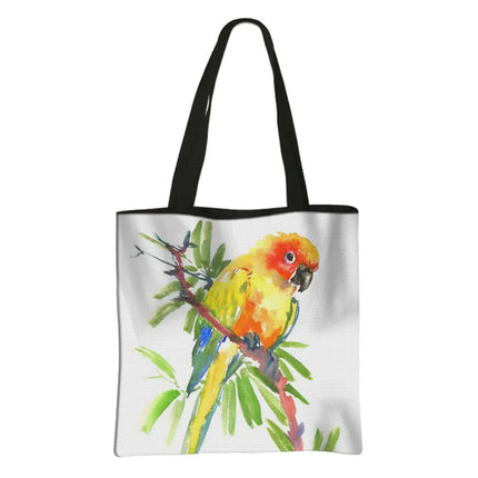 Woodland Animal Watercolor Large Capacity Shoulder Bags