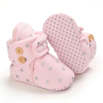 Baby Girl Winter Plush Pink Boots.