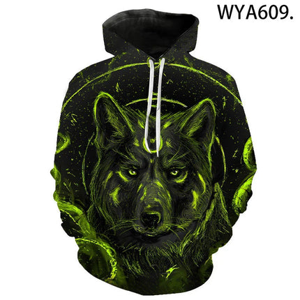 Men Wolf Animal Series 3D Streetwear Hoodies