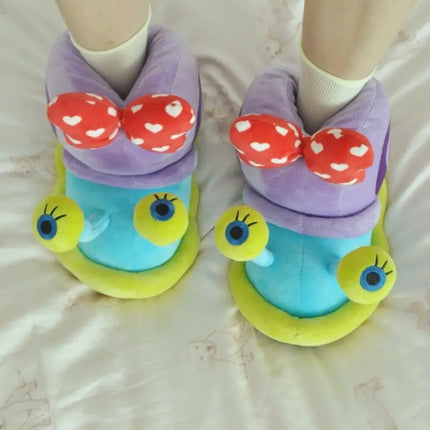 Girl Home Indoor Cartoon Snail Slippers