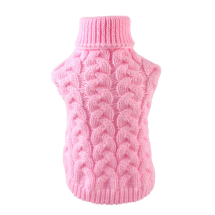 Pet Dog Solid Knitted Winter Sweater