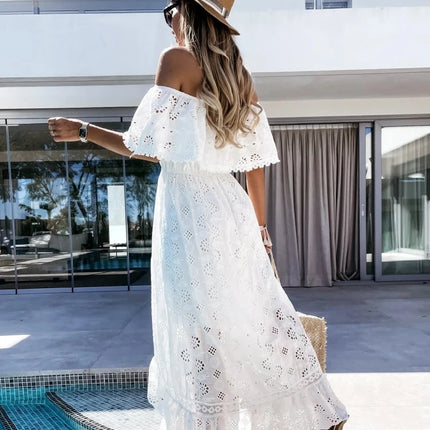 Women Retro Summer Trendy Boho White Dress