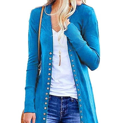 Women 2024 European Style Button Sweater Cardigan