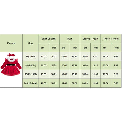 Baby Girl Long Mesh Christmas Outfit