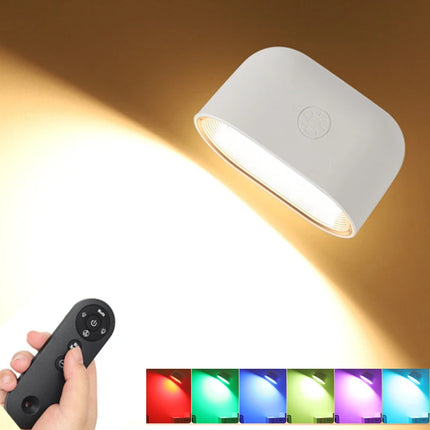 Remote RGB LED Wireless Rechargeable Wall Sconce