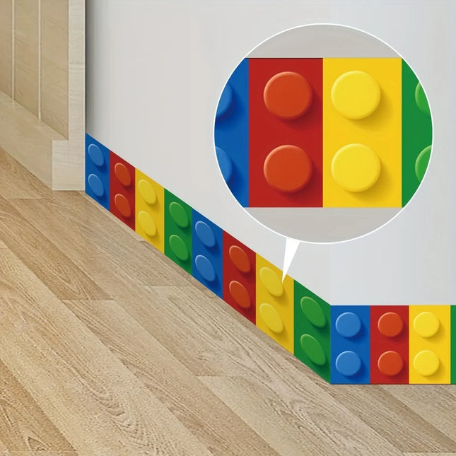 3D Blocks Vinyl Kids Room Wallpaper.