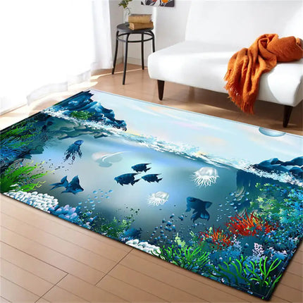 Home 3D Butterfly Animal Anti-Slip Modern Rugs