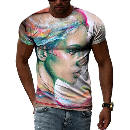 Men 3D Summer Street Art Graffiti Tees