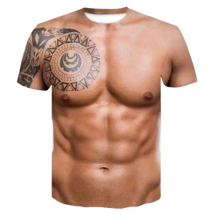 Men 3D Fashion Muscle Quick-Dry Summer Shirts