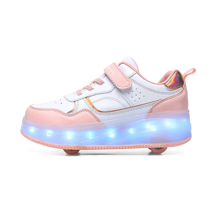 Girls LED USB-Charging Skate Luminous Shoes