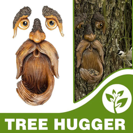 Unique Tree Face Bird Feeder Garden Decor