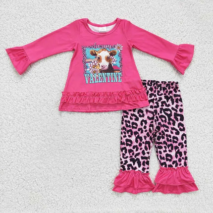 Baby Girl Long Cow Animal Funny Striped Outfits
