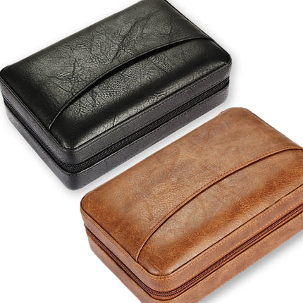 Portable Humidor Cigar Leather Travel Case